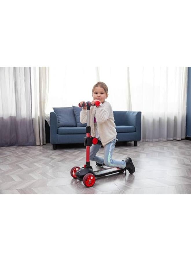 Maserati Folding 3 Wheel Scooter from Maserati for Kids,Toddler Scooter with LED Light Up Wheels /black_Red - Image 2