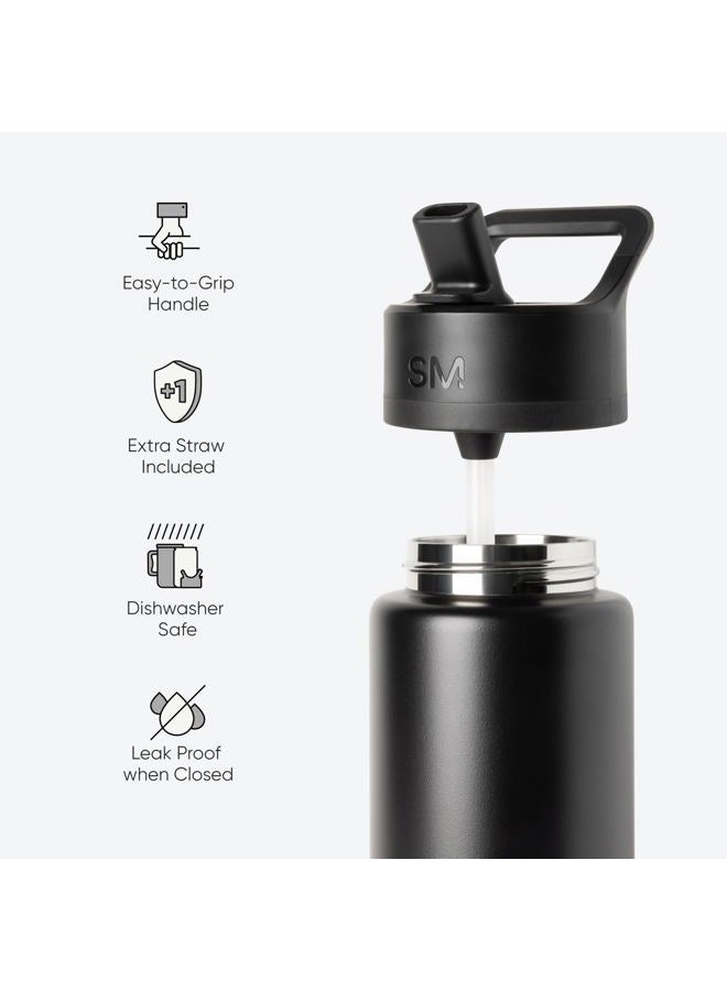 Simple Modern Kids Summit Water Bottle with Straw Lid | 14oz Stainless Steel Cup Insulated Tumbler for Toddlers, School | Chloe Floral - Image 4