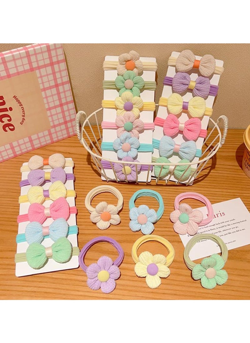 Generic - 156Pcs Toddler Hair Accessories – Baby Hair Tie Elastic Scrunchies, Seamless Ponytail Holders, Bowknot Hair Clips, Cute Flower Mini Hair Clips for Little Girls - Image 1