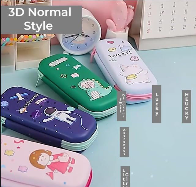 StarAndDaisy 3D Astronaut Theme Aesthetic Pencil Case with Multifunctional Stationery Organizer/Large Capacity for Students Kids Premium Stylish Pen Holder Pouch Stationery Box. - Image 2