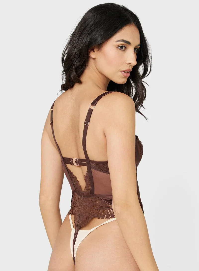 hunkemoller Lace Detail Bodysuit