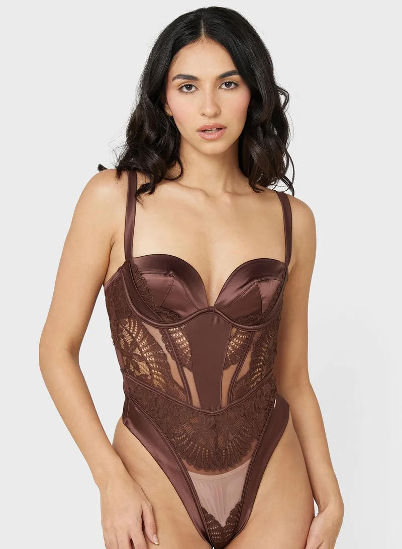 hunkemoller Lace Detail Bodysuit