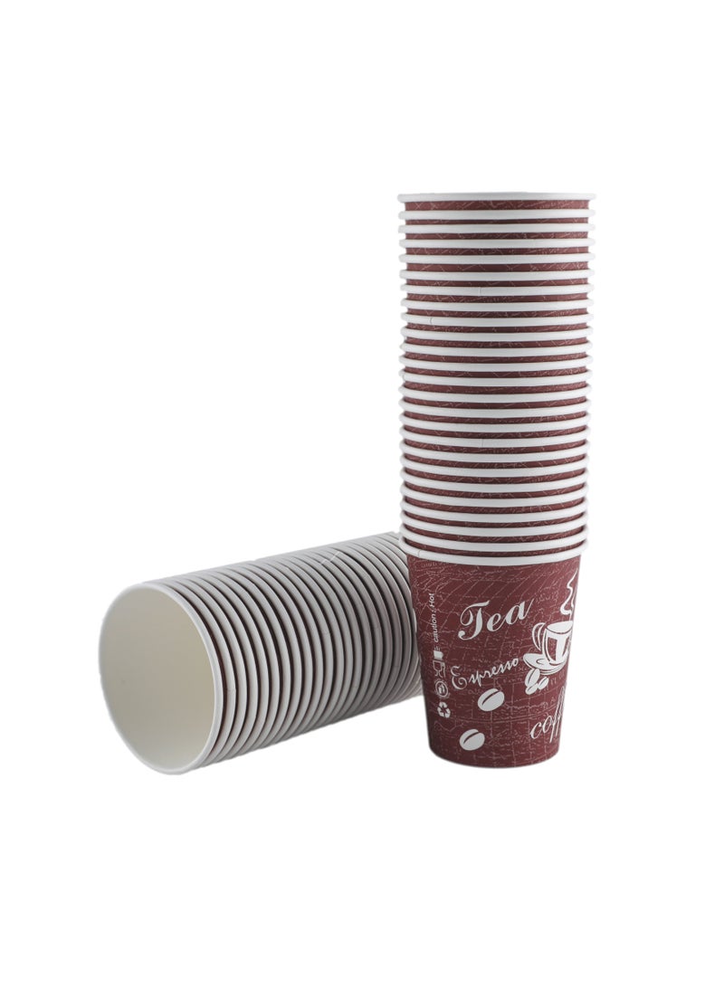 Richoos Paper Disposable Cups 8oz – 50-Pack Eco-Friendly  Suitable for Hot or Cold Food, Coffee, or Tea – No Lids - Image 3