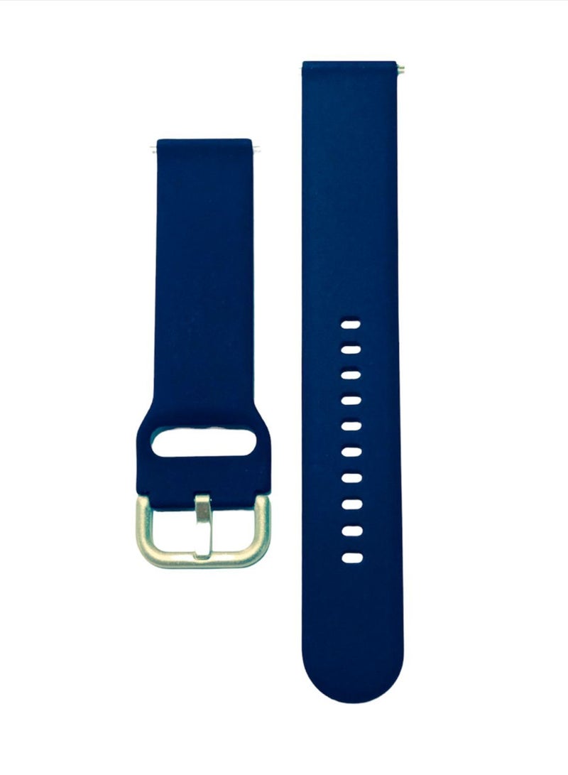 Silicone Sport Strap 20mm For Galaxy Watch 3 41mm And Samsung Galaxy Active 2 40/44mm Blue - Image 3