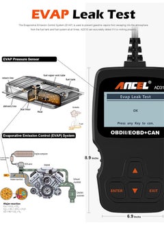 أنسيل Ancel AD310 Classic Enhanced Universal OBD II Scanner Car Engine Fault Code Reader CAN Diagnostic Scanner، أداة قراءة ومسح أكواد الأخطاء للسيارات التي تعمل ببروتوكول OBD2 موديل 1996 أو أحدث (أسود)  - Image 5