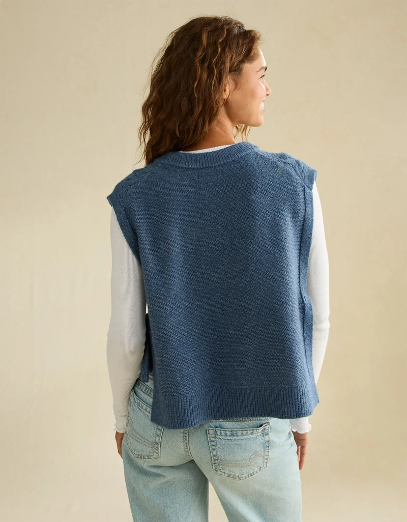 American Eagle  AE Whoa So Soft Cable Knit Vest for Women | Best Price UAE