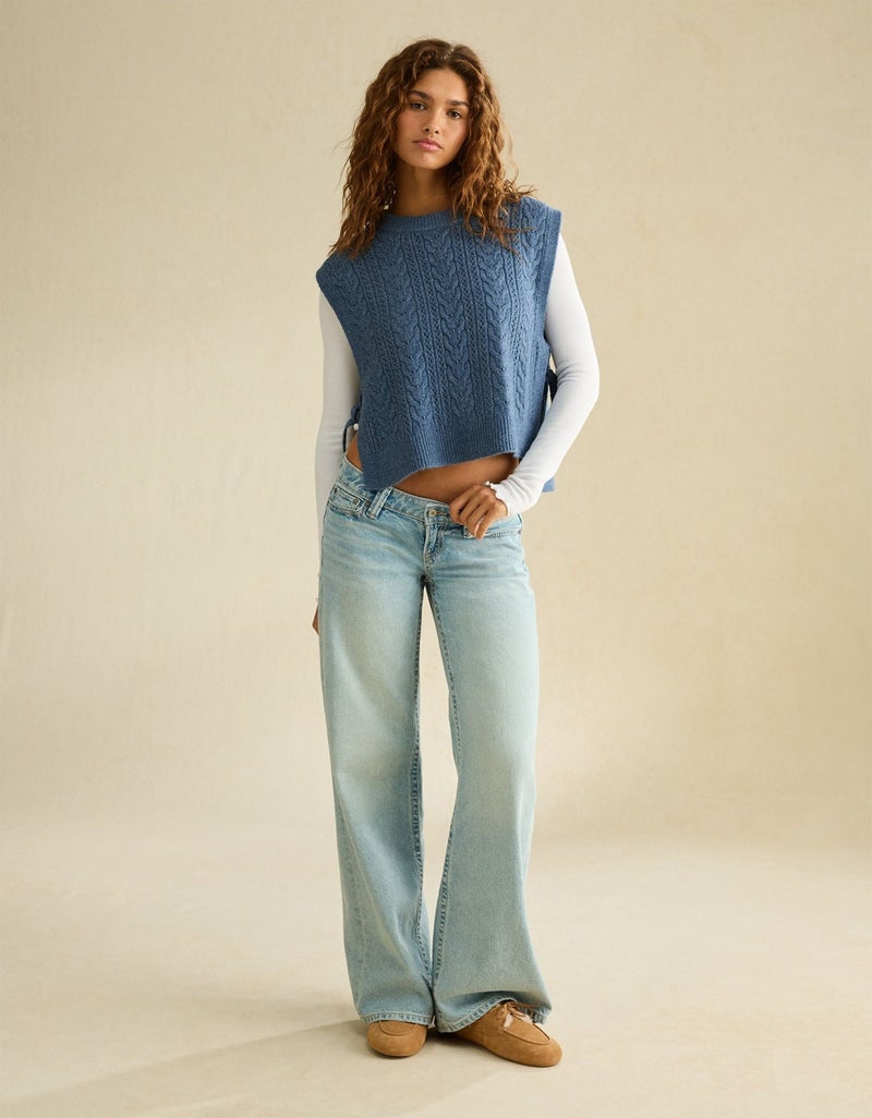 American Eagle AE Whoa So Soft Cable Knit Vest - Image 3