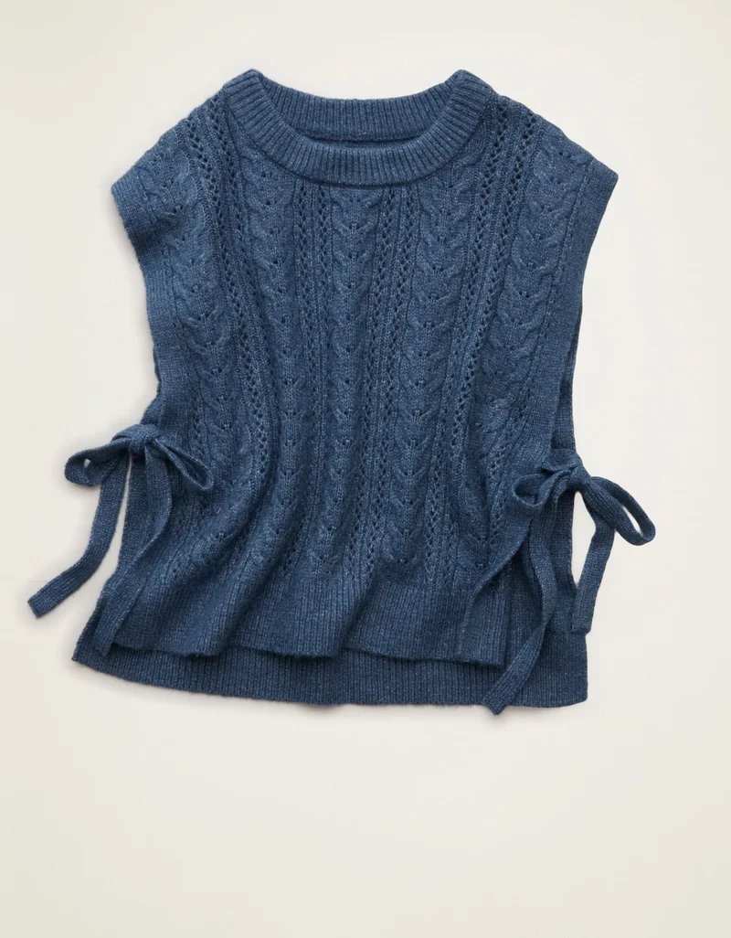 American Eagle  AE Whoa So Soft Cable Knit Vest for Women | Best Price UAE