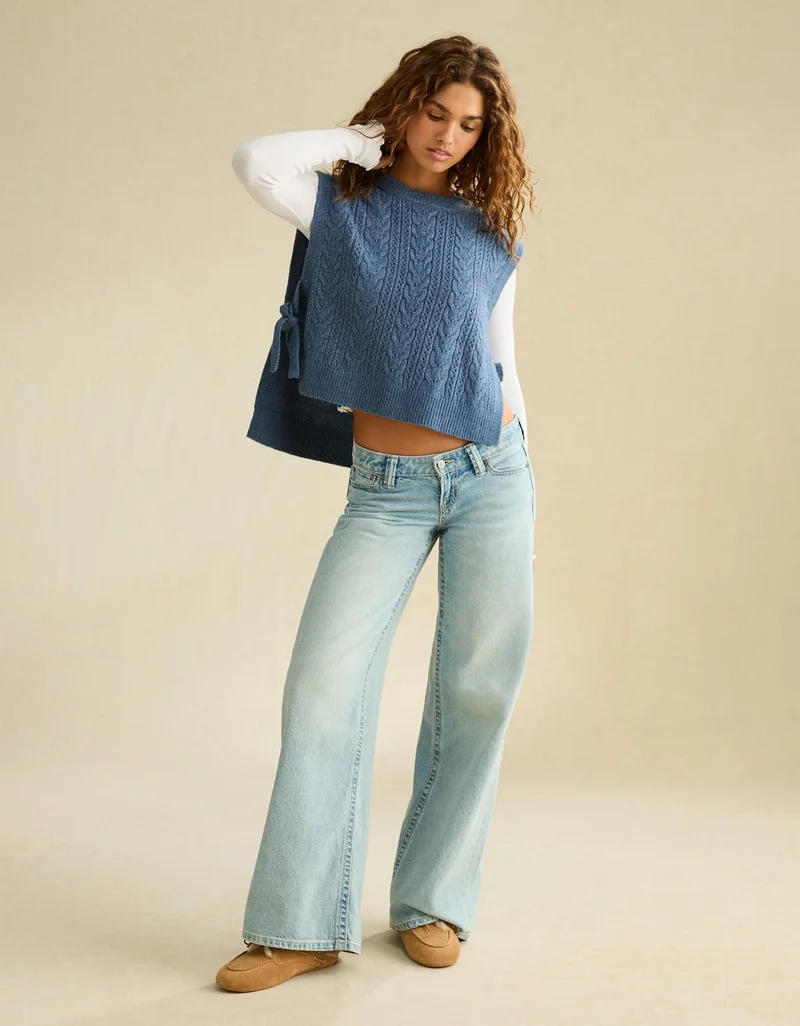AE Whoa So Soft Cable Knit Vest