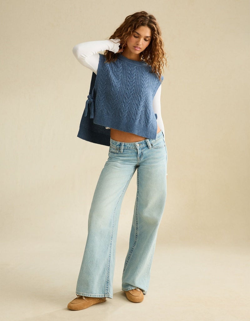 American Eagle AE Whoa So Soft Cable Knit Vest - Image 1