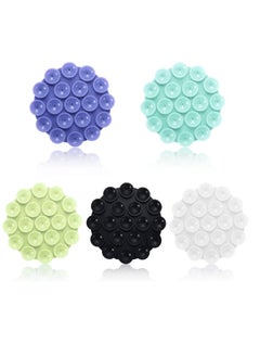 5 PCS Suction Phone Case Adhesive Silicone Suction Cup Phone Holder Case for Hand Mobile Devices Mount 5 Colors