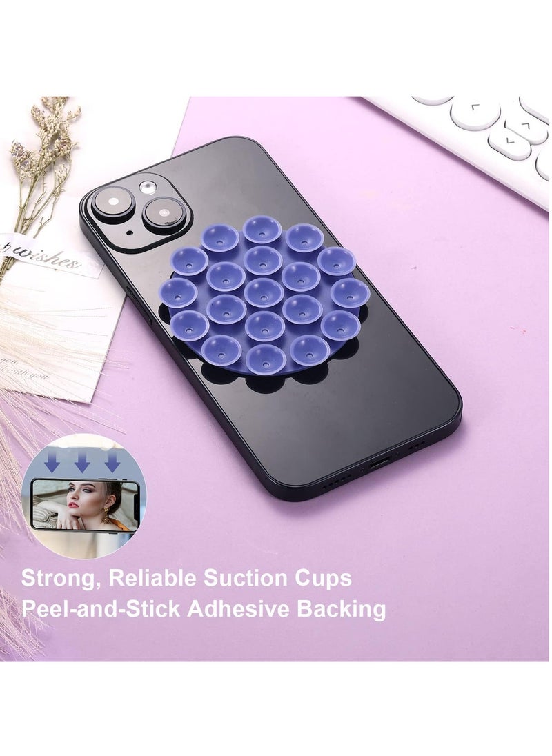 SYOSI - 5 PCS Suction Phone Case Adhesive Silicone Suction Cup Phone Holder Case for Hand Mobile Devices Mount 5 Colors - Image 1