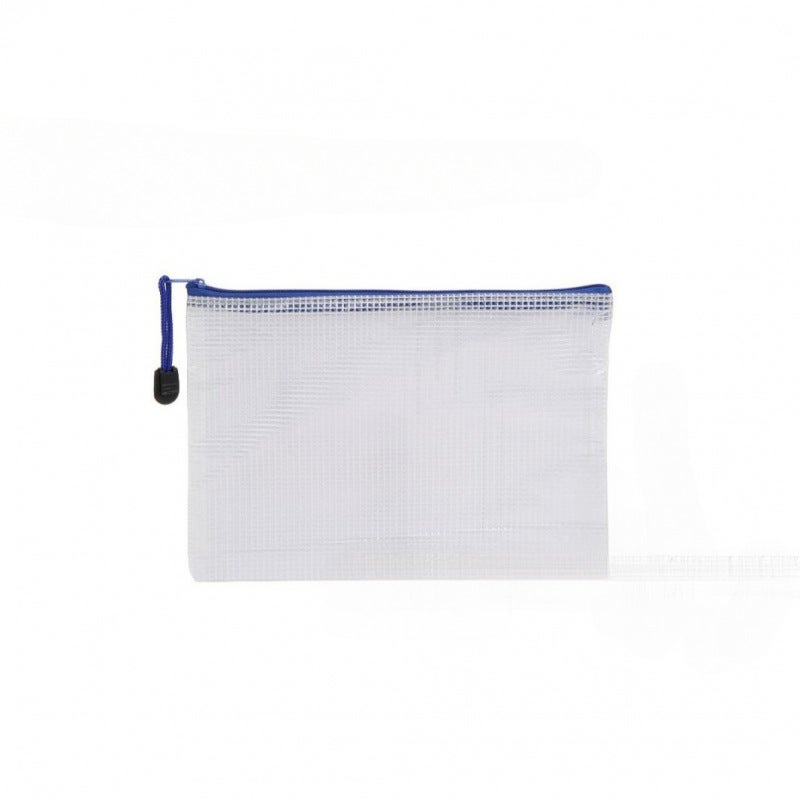 Zipper Document Bag Waterproof Mesh File Organizer - Transparent Pouch With Colorful Zipper for Students Organizing Test Papers - Image 3