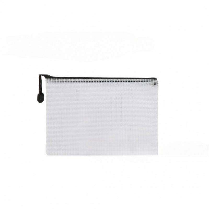Zipper Document Bag Waterproof Mesh File Organizer - Transparent Pouch With Colorful Zipper for Students Organizing Test Papers - Image 4