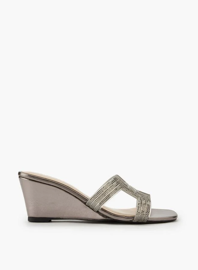 Celeste PEWTER Women Embellished Wedge Heel Sandals for Women | Best Price UAE