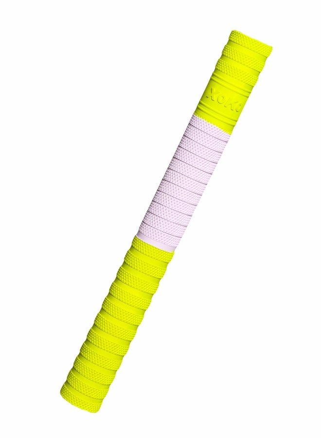 xoko Cricket Bat Grip , Neon Green and White, Textured Non-Slip Surface, Pack of 1 - Image 1