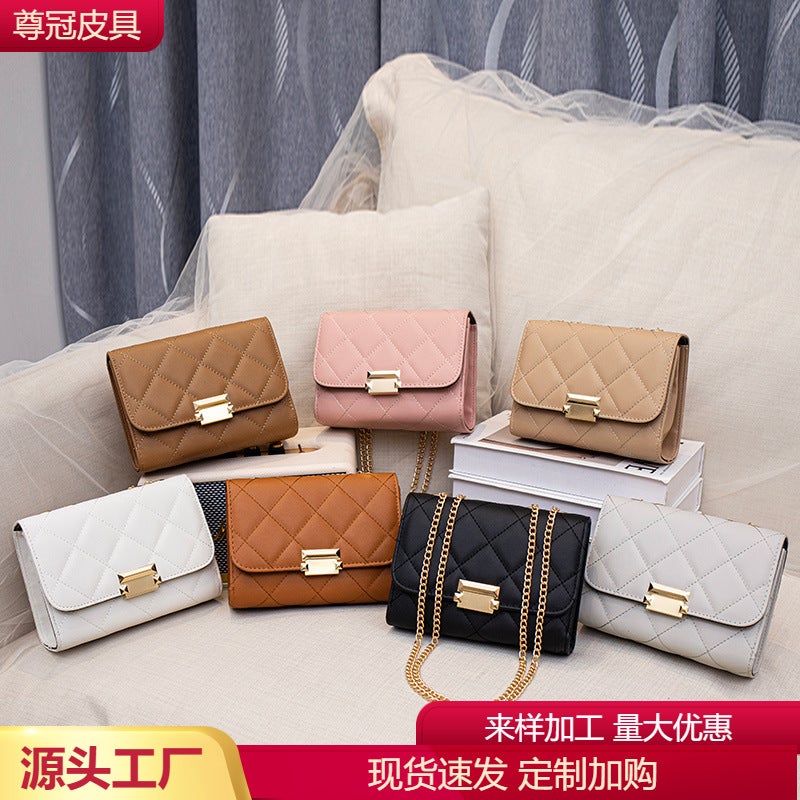 Fashion Embroidered Rhombus Cross-Body Square Bag Niche Texture Large Capacity All-Match Women'S Bag - Image 2
