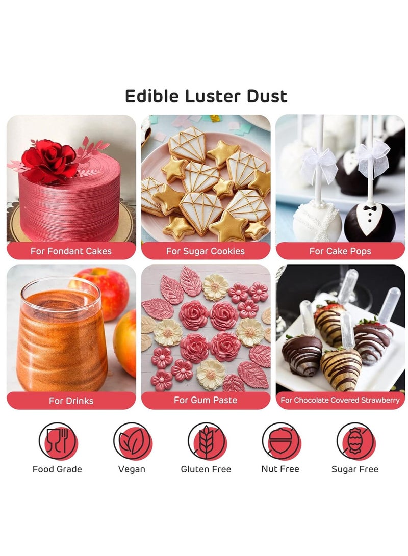 15g Baking decoration powder & Dust Food-Grade Luster Dust Powder for Cake Fondant - Chocolate Decoration - Image 2