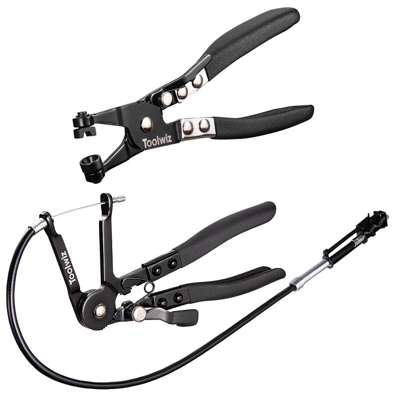 Toolwiz Hose Clamp Pliers and 27 Flexible Hose Clamp Plier 2 Pcs Hose Clamp Pliers Set with Locking Device Hose Clamp Tool Spring Clamp Pliers for RingType or FlatBand Hose Clamp - Image 2