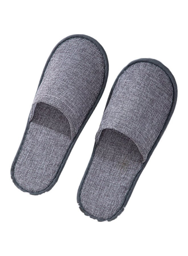 JAJALIN 10-Pack Disposable Slippers For Men And Women, Non-Slip Thick Cotton Slippers For Travel, Business Trips, Home, And Hotel Use, Gray - Image 3