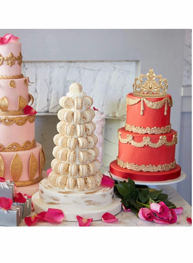 KASTWAVE Crown Cake Fondant Molds, Large Sugar Craft Crown Baroque Style Candy Silicone Mold, CupCake Decorating Mold, for DIY, Cake Topper, Chocolate, Pastry, Jewelry, Clay, Wedding Cake Decoration - Image 5