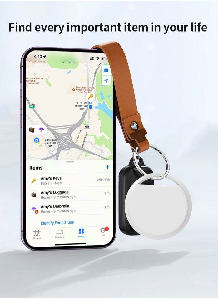 Beauenty - Smart Tag (Cheap alternative of Airtag), Works with Apple Find My (iOS Only), Bluetooth Finder, Tractor, Keys Finder And Item Locator for Child, Elders, Pets, Keys, Bags, Wallets and More. Black - Image 1