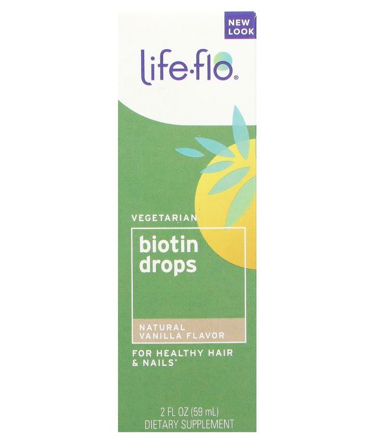 Life-flo Biotin Drops Natural Vanilla  2 fl oz (59 ml)