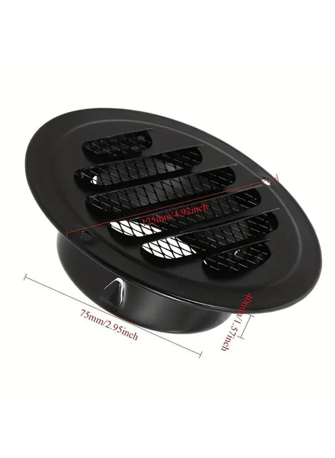 Stainless Steel Vent Grille 3.15 Inch Round Duct Cap Air Ventilation Cover Wall Mounted - Image 1
