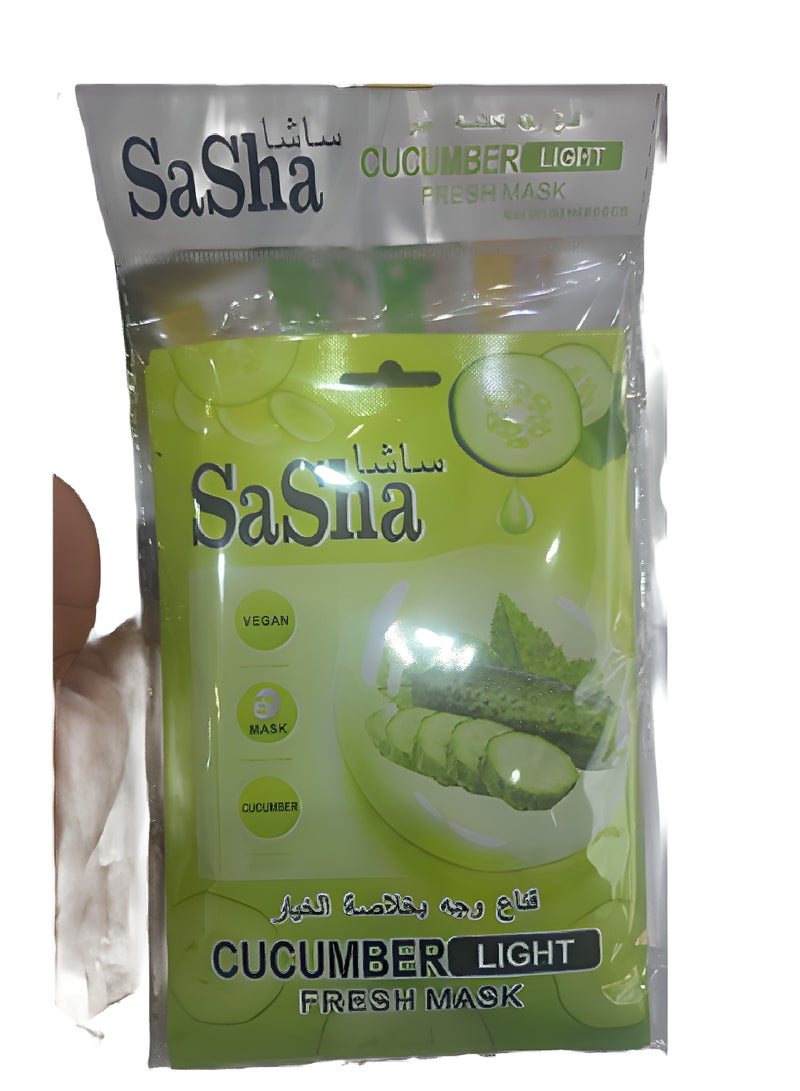 قناع ساشا النباتي بالخيار قناع الخيار المنعش الخفيف