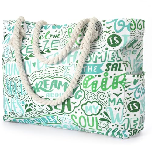 Tavaleu Beach Bags for Women Large Beach Tote Bag Women Sandproof Pool Bag for Pool Gym Grocery Travel - Image 1