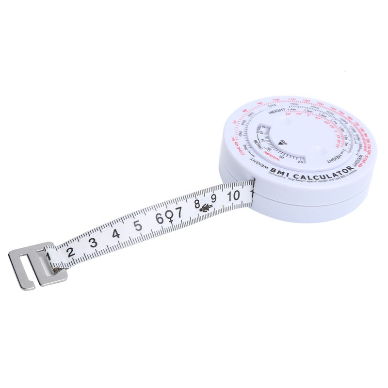 150cm BMI Body Mass Index Tape Measure Body Fat Caliper Weight Loss Calculator - Image 2