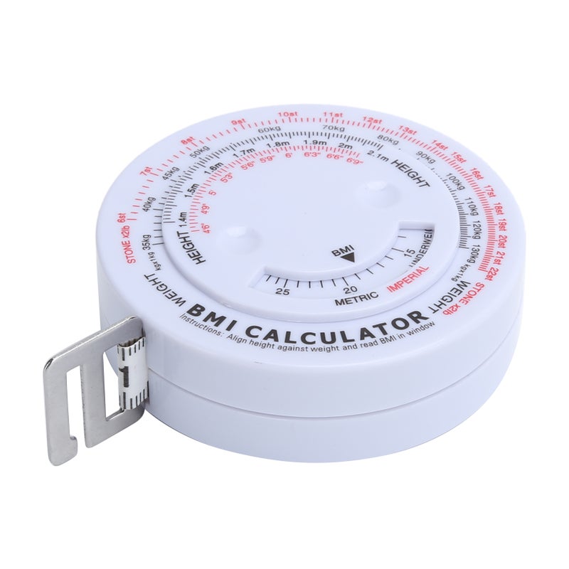 150cm BMI Body Mass Index Tape Measure Body Fat Caliper Weight Loss Calculator - Image 4