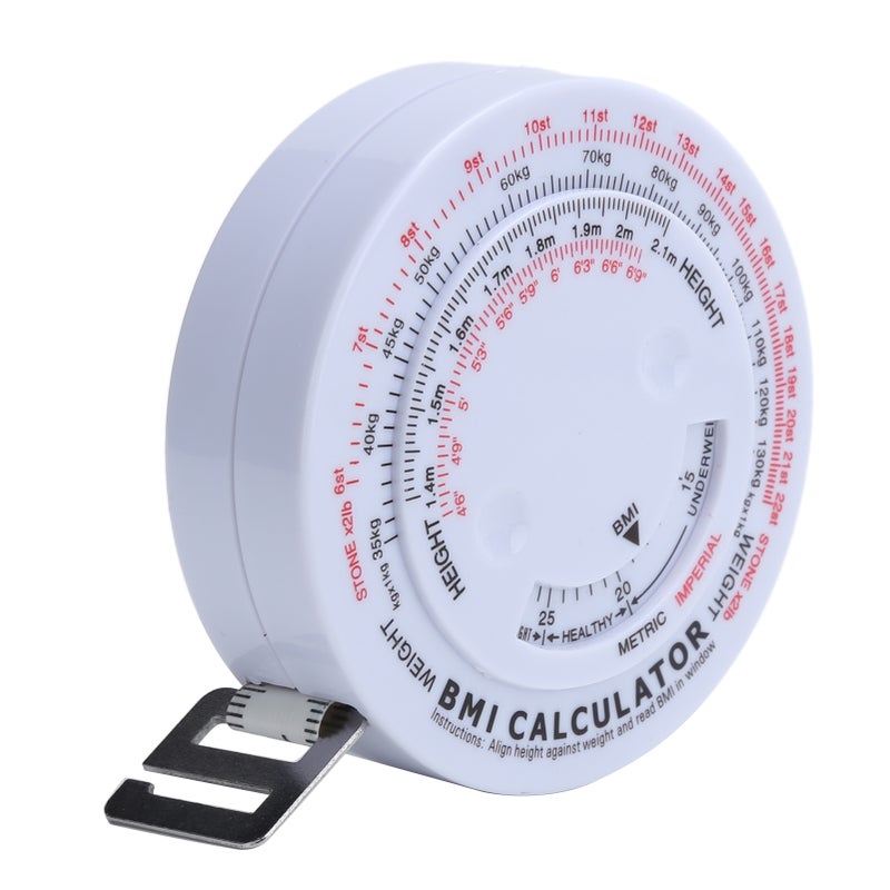 150cm BMI Body Mass Index Tape Measure Body Fat Caliper Weight Loss Calculator - Image 5