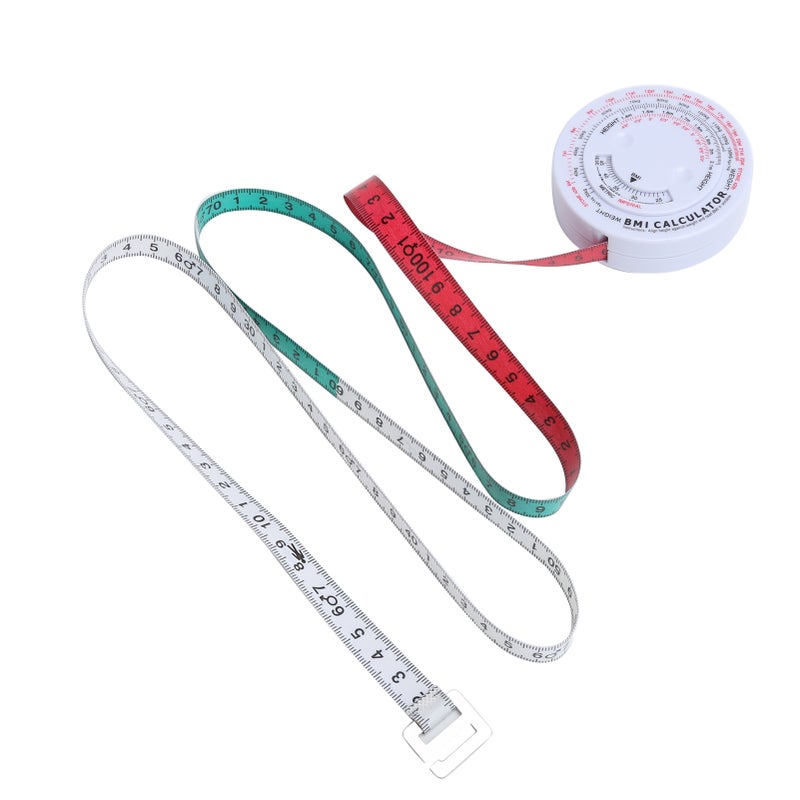 150cm BMI Body Mass Index Tape Measure Body Fat Caliper Weight Loss Calculator - Image 1