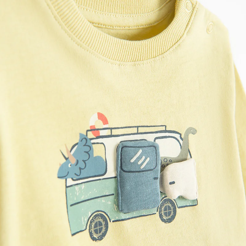 Cool Club by SMYK CCB3200433 YELLOW COTTON T-SHIRT L/S