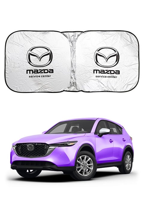 Mazda Service Center Car Sun Shade UV Rays and Heat Protector Sun Visor Foldable Keep Your Vehicle Cool Blocks UV Rays, Car Windshield Sunshade