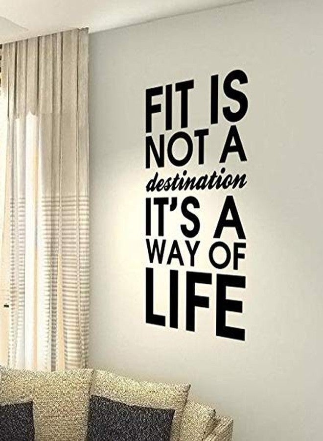 ARWY Gym Wall Sticker “Fit It’s a Way of Life” Motivational Fitness Quote Vinyl Wall Decal for Home Gym, Bedroom & Workout Room Decor (40 x 76 cm) - Image 1