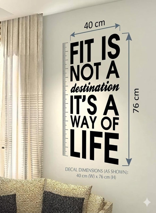 ARWY Gym Wall Sticker “Fit It’s a Way of Life” Motivational Fitness Quote Vinyl Wall Decal for Home Gym, Bedroom & Workout Room Decor (40 x 76 cm) - Image 2