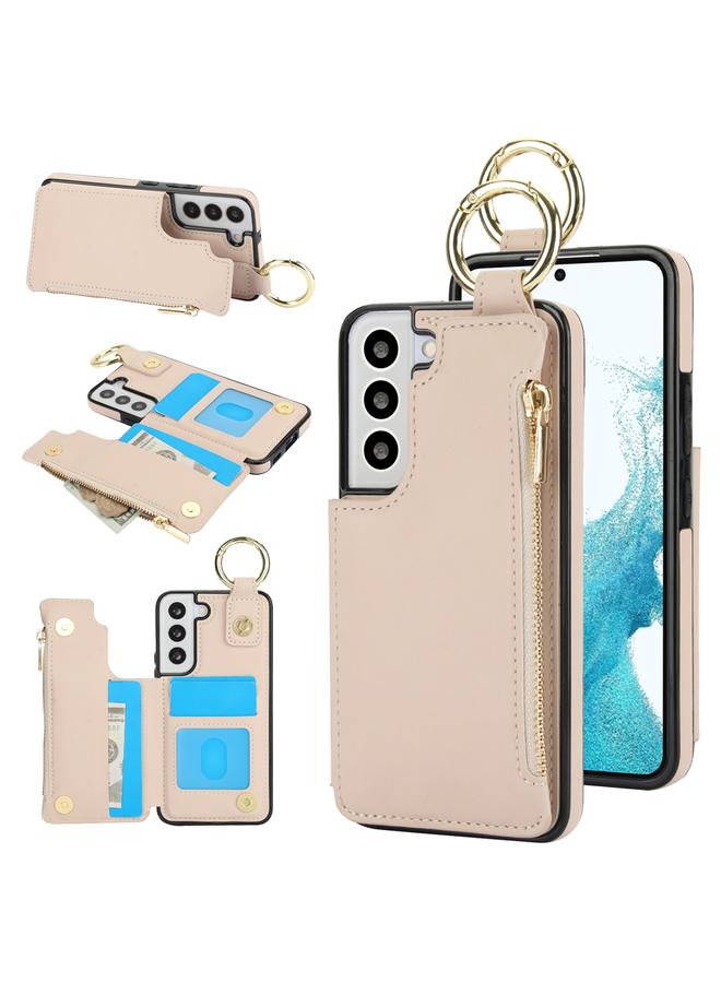 S-TOP Case For Samsung Galaxy S22+ 5G RFlD Anti-theft Double Buckle Ring Zipper Card Phone Case - Image 1