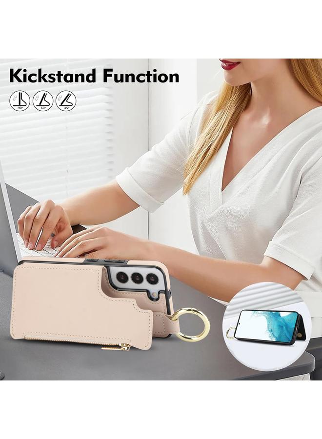 S-TOP Case For Samsung Galaxy S22+ 5G RFlD Anti-theft Double Buckle Ring Zipper Card Phone Case - Image 4