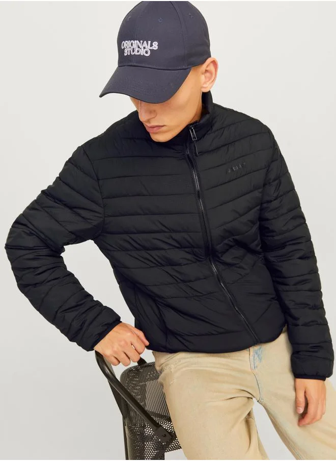 JACK & JONES Stand Up Collar Padded Jacket with Slip Pocket