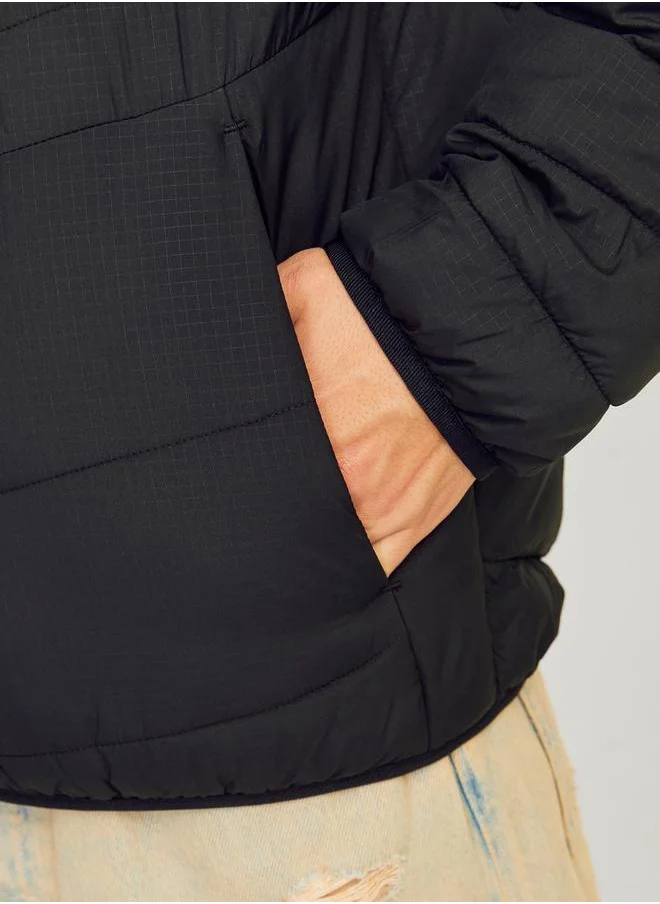 JACK & JONES Stand Up Collar Padded Jacket with Slip Pocket