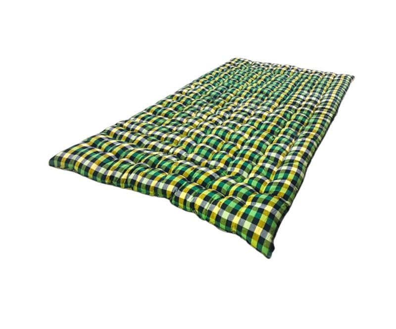 ATOOTFUSION Soft Cotton Foldable Light Weight Filled Single Firm Mattress| Gadda (Multicoloured, 1 Sleeping Capacity, 3 x 6 ft or 72 x 36 Inches) - Image 1