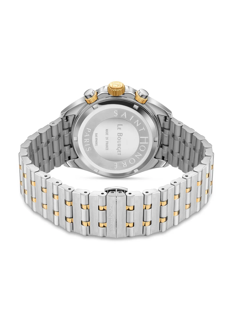 Saint Honore Paris  Le Bourget Green Dial Silver Gold Stainless Steel Bracelet Analog Watch for Men 43mm for Men | Best Price UAE