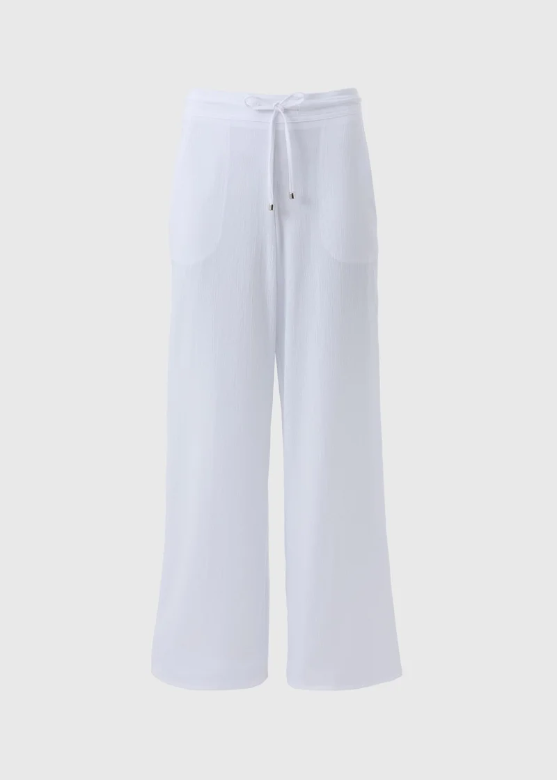 Matalan White Wide Leg Drawstring Trousers
