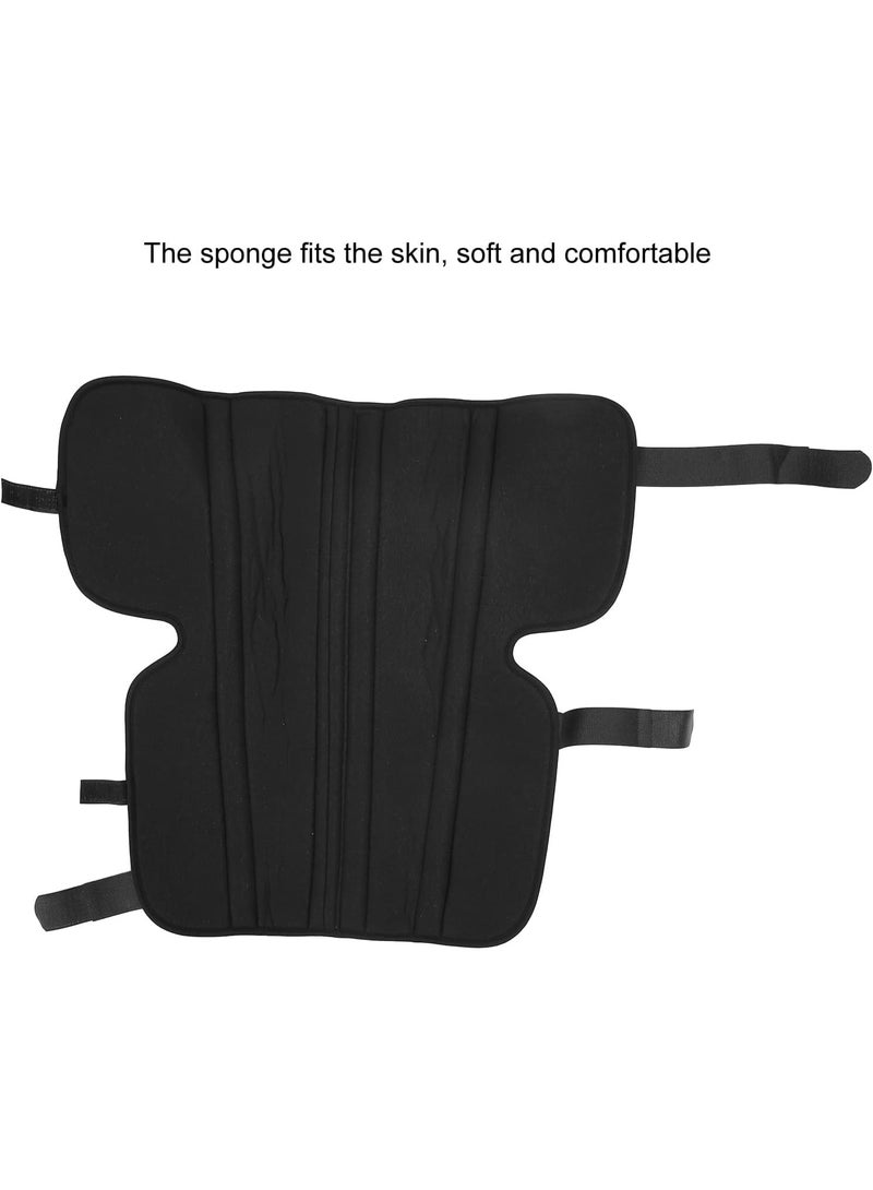 دعامة ركبة ثلاثية اللوحات – دعم قوي بعد العمليات الجراحية مع 5 أحزمة قابلة للتعديل – مقاس واحد يناسب الركبة اليمنى واليسرى – أسود - Image 3