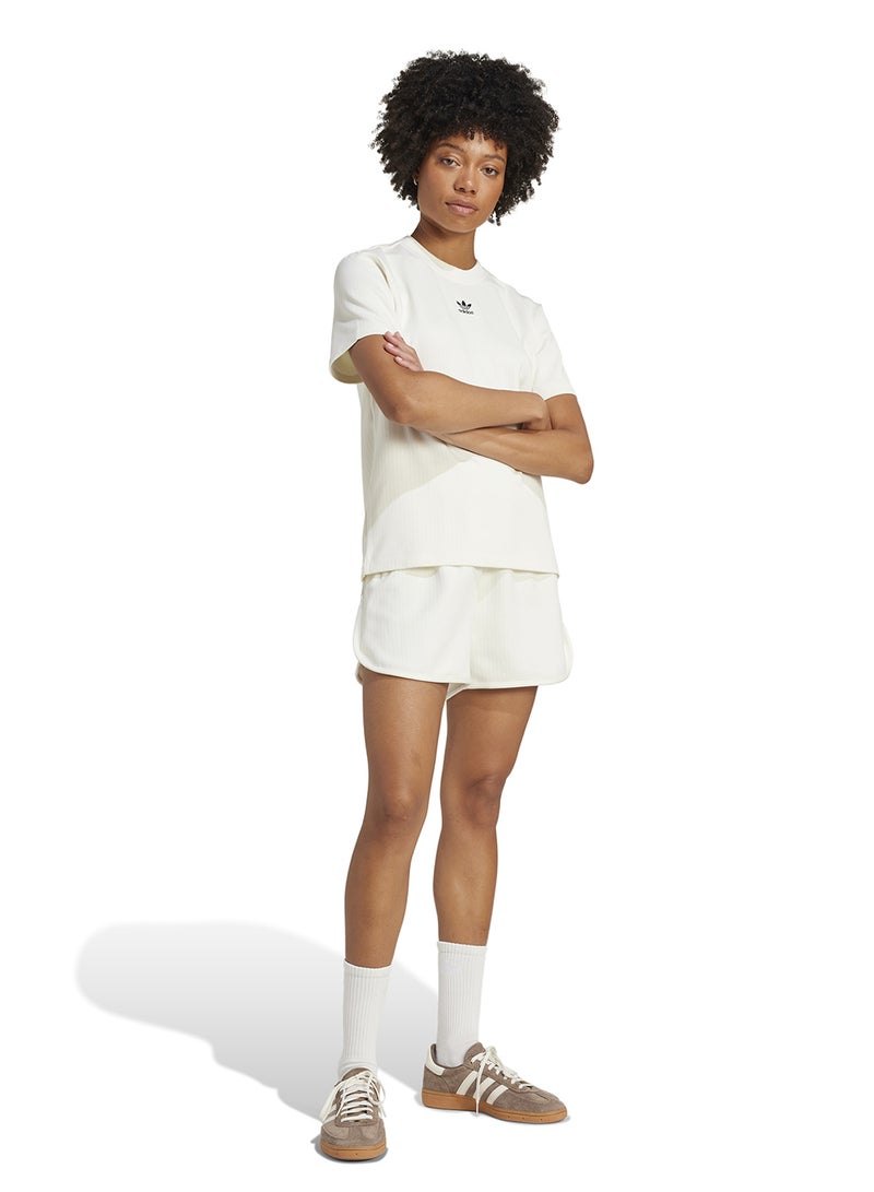 adidas Originals Essential Wide Ribbed Sprinter Shorts  - Image 5
