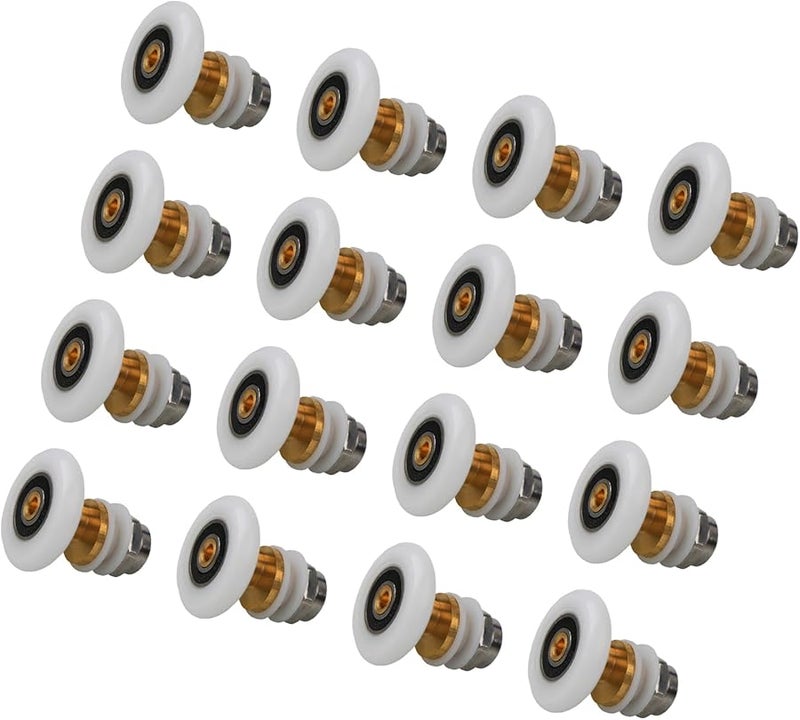 Adjustable Shower Door Roller Set 25mm Diameter Easy Glide Rust Resistant Pulleys - Image 2
