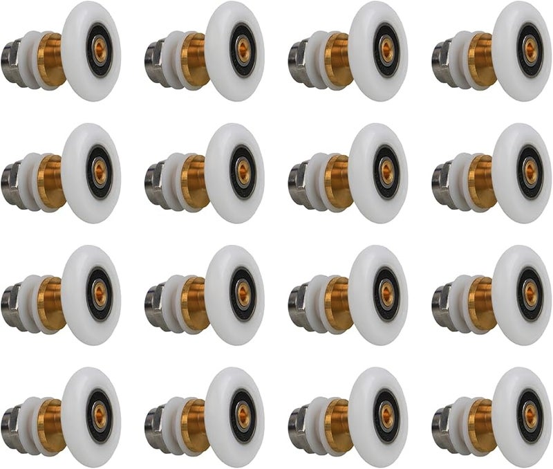 Adjustable Shower Door Roller Set 25mm Diameter Easy Glide Rust Resistant Pulleys - Image 5