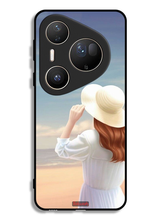 Tolwak Huawei Pura 80 Ultra Protective Case Cover Hat Girl Standing - Image 1